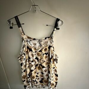 Maurices Brown and Tan Ruffled Camisole